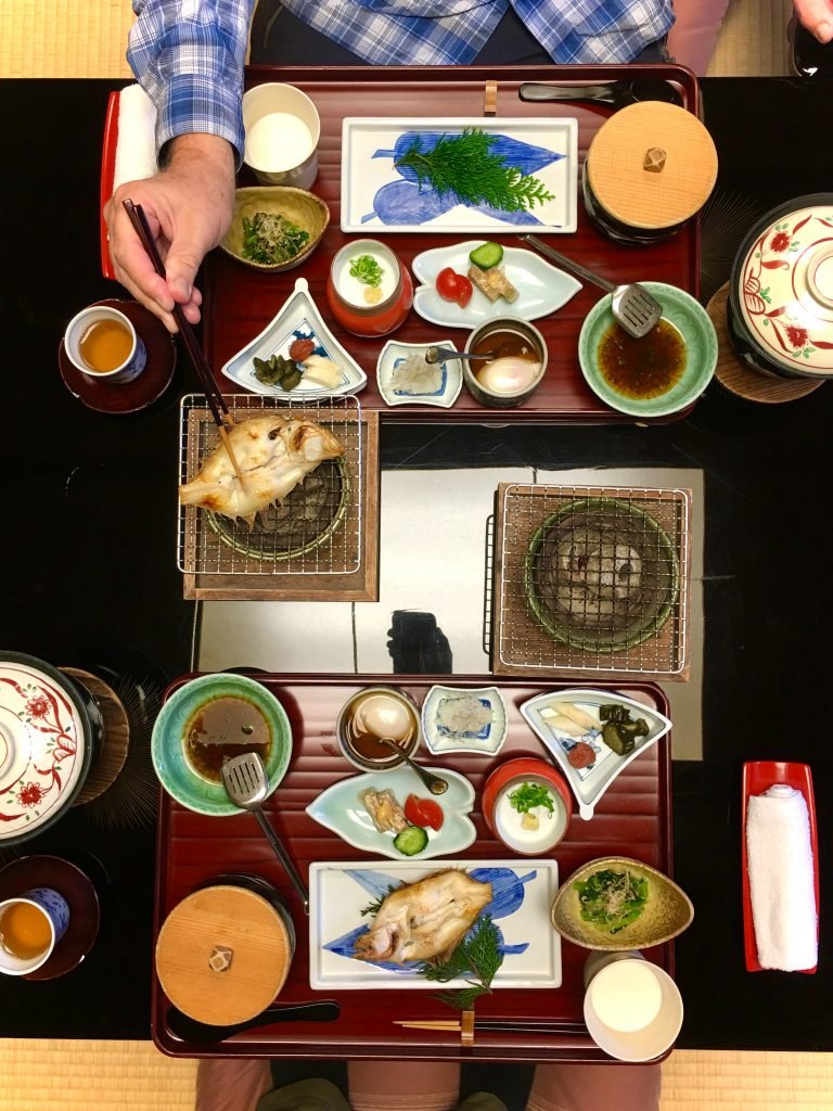 A multi course Japanese style haute cuisine kaiseki dinner? We recommend you eat both dinner and breakfast in a ryokan at least once when you visit Japan.