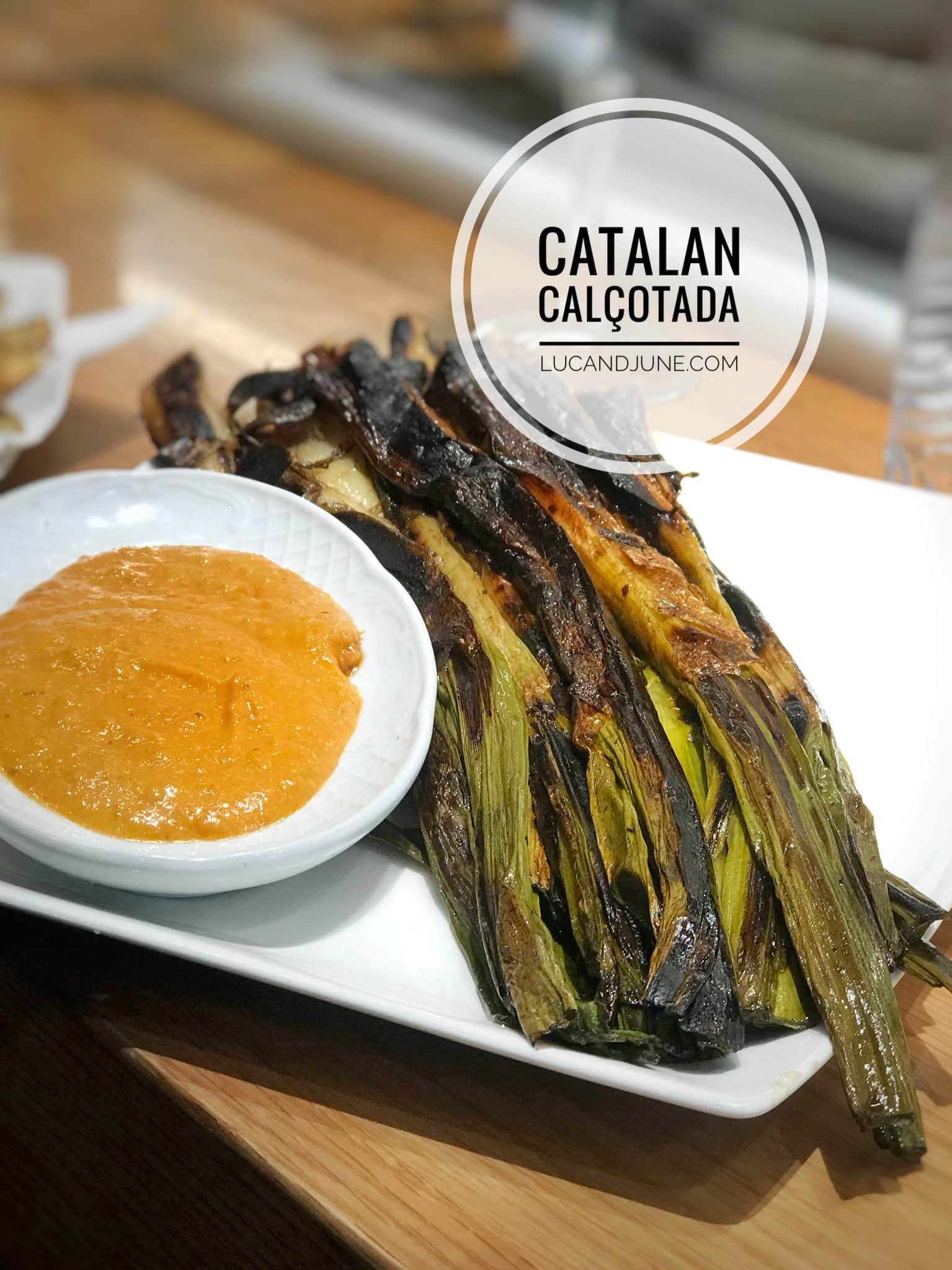 Chargrilled calçots onions with romesco almond sauce, this messy treat is such a fantastic delicacy. La calçotada is a typical Catalan food tradition!