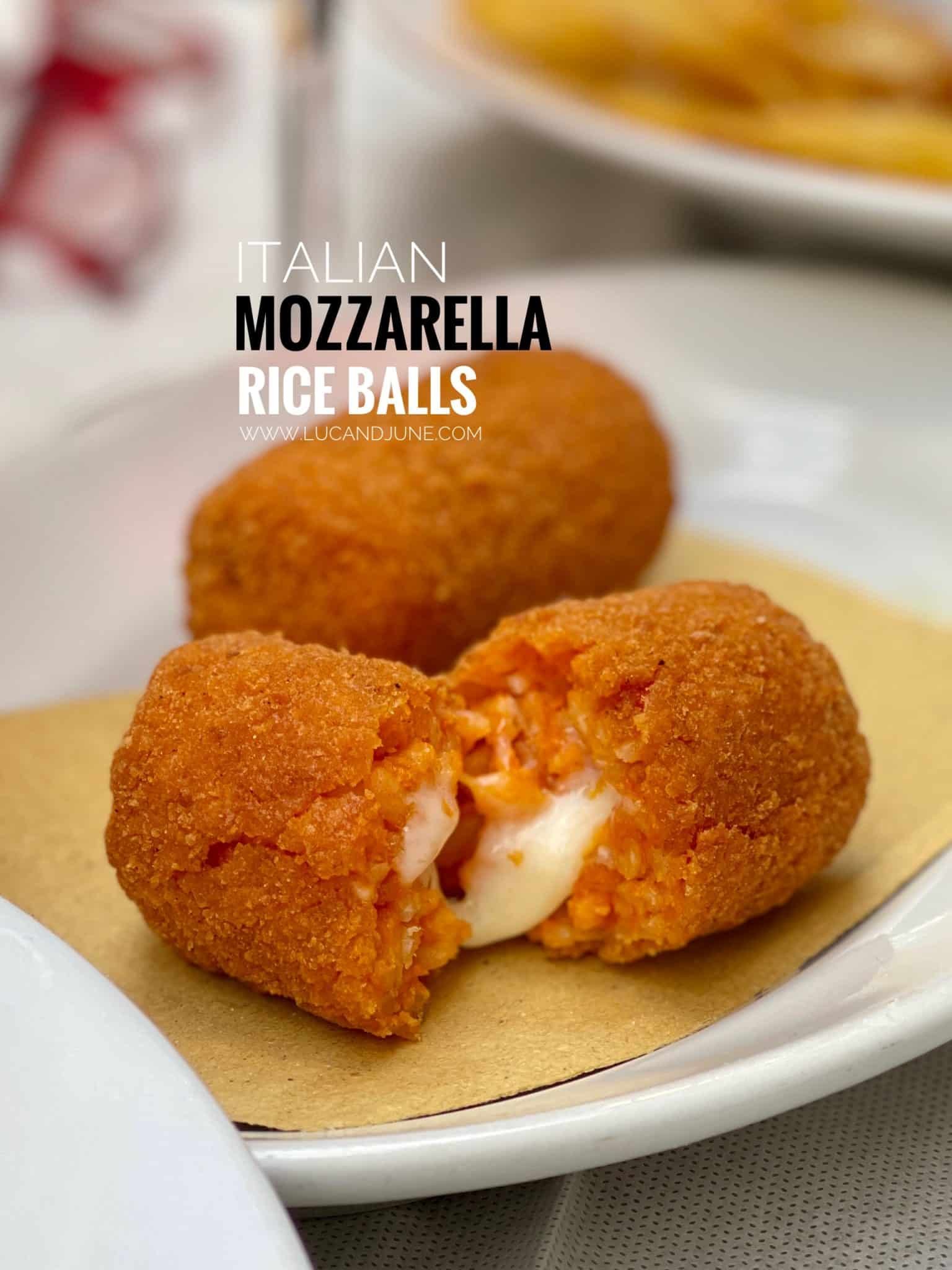 Easy Italian recipe for rice (suppli) balls with mozzarella