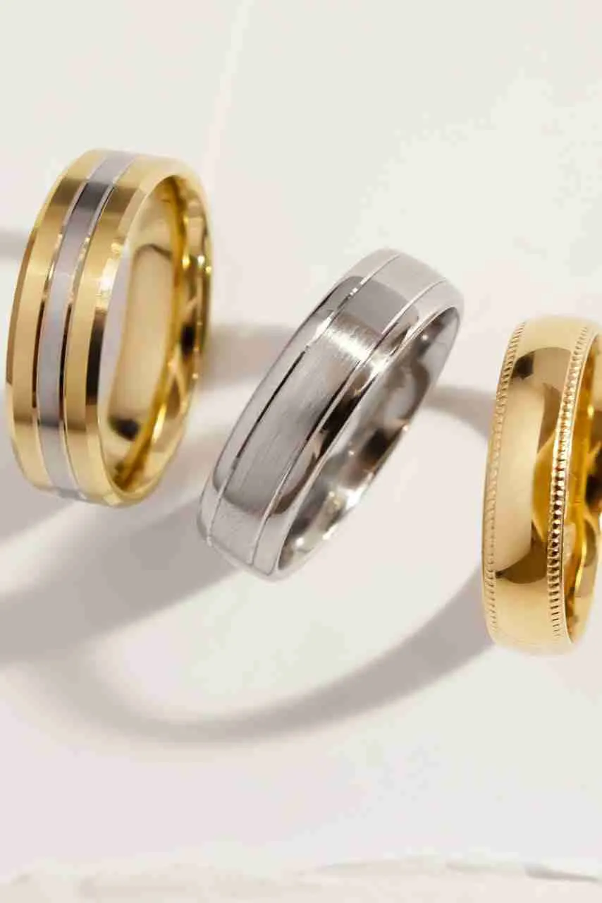 Plain mens wedding bands